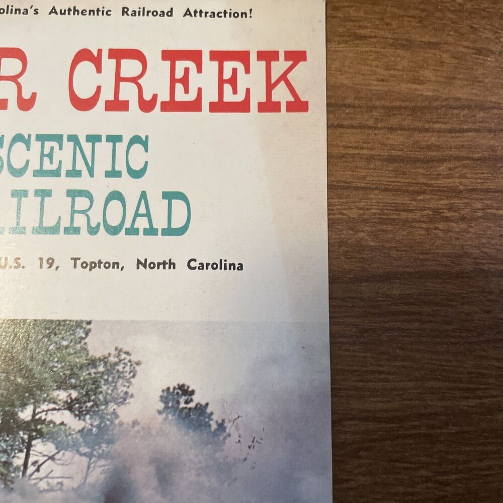 Vintage 1970s Bear Creek Scenic Railroad Travel Brochure Card - Picture 8 of 9